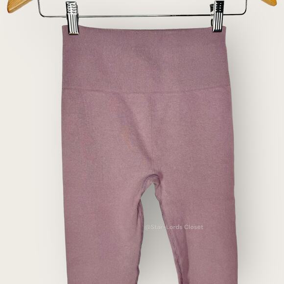Everlane Seamless Legging Pants | Size XS/S | Dusty Lavender Ribbed Minimalist - Picture 6 of 8